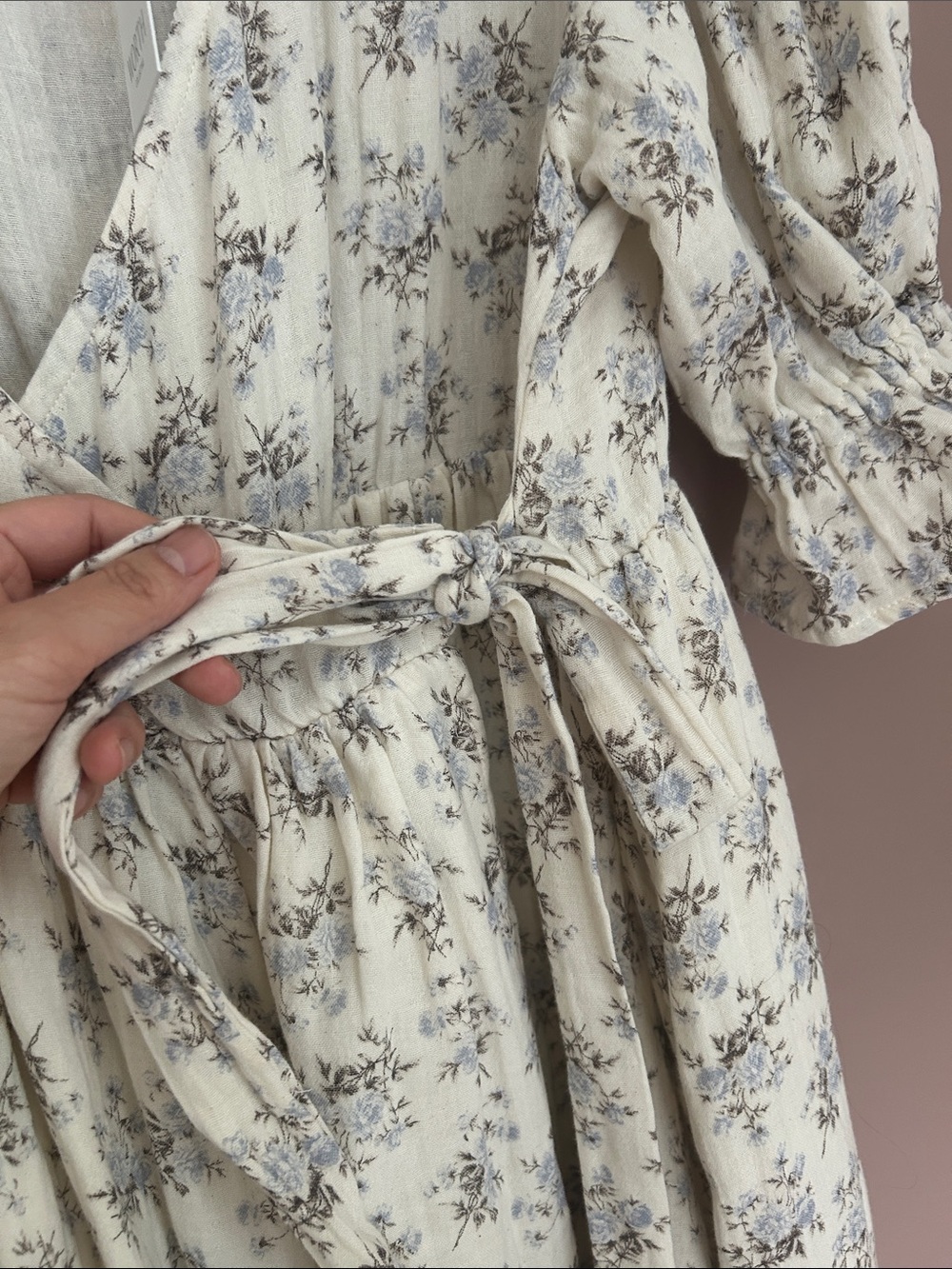 NWT Worth Collective Ari Cotton Floral Wrap Maxi Dress Size Large - Picture 11 of 16